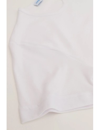 Cagi - t-shirt girocollo in cotone 100% senza cuciture vcat01328 bianco