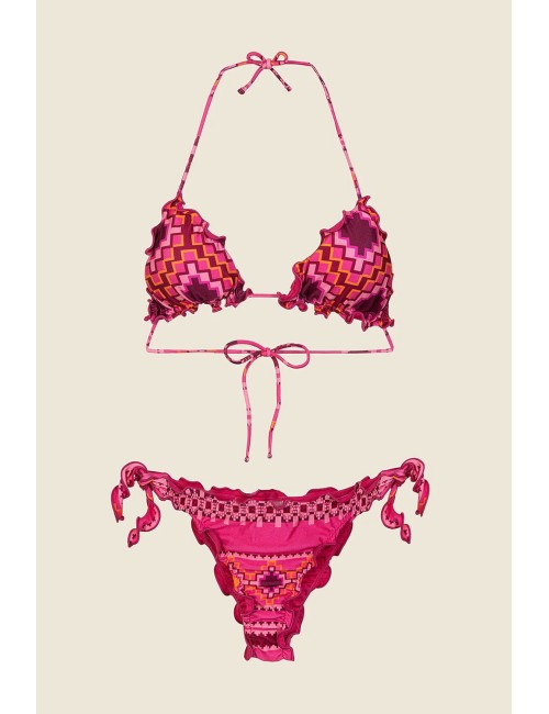 Mefui - bikini triangolo con slip regolabile fantasia mf25-1500x30