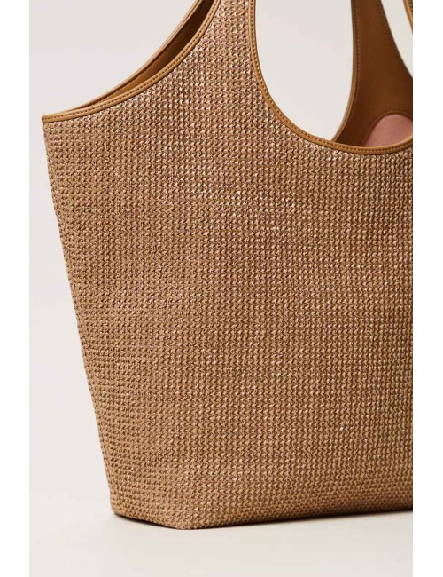 Borsa shopper effetto paglia 251ll8aaa 12112 +++