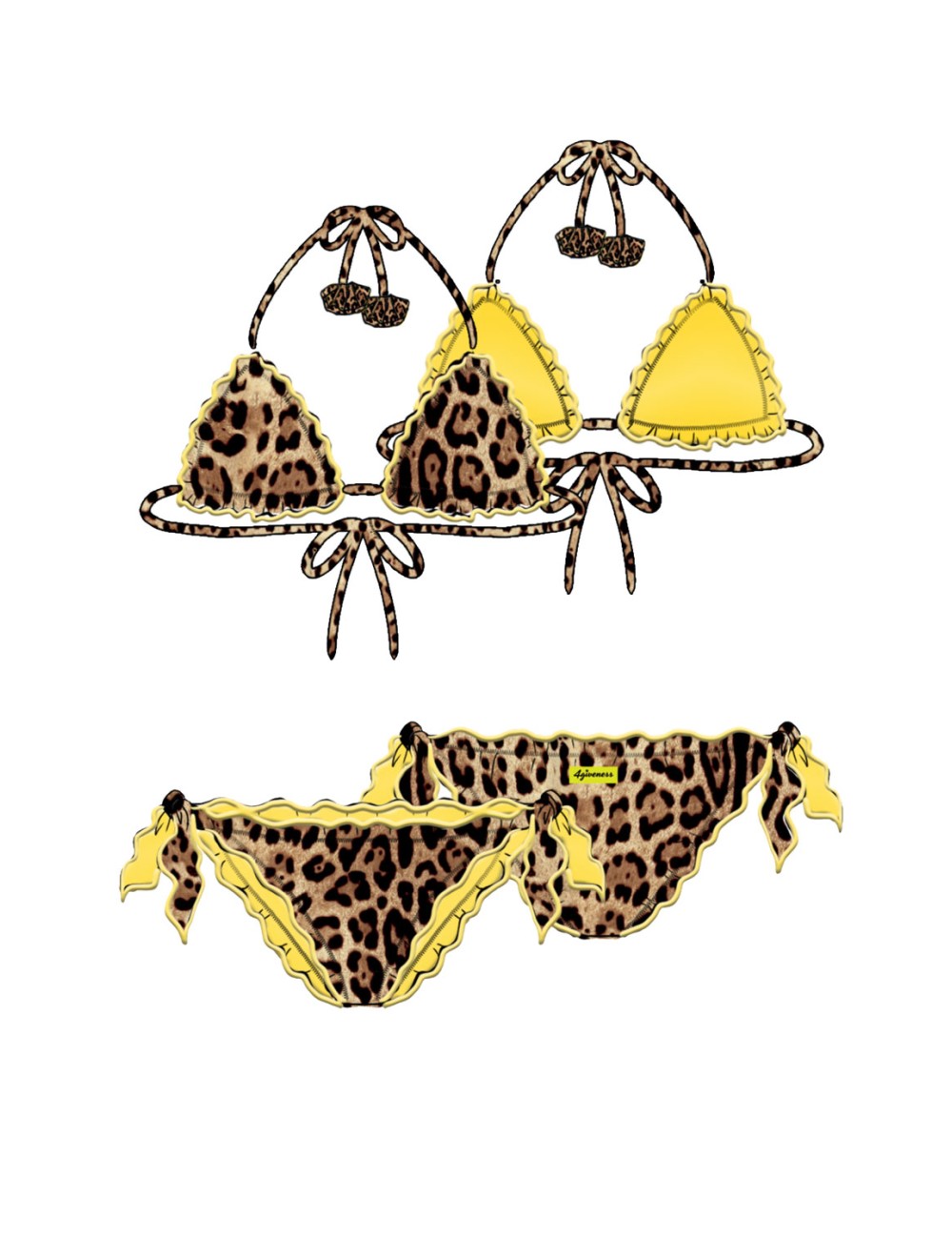 Bikini girl triangolo e slip sbambolato leo 125gbwbk5106 200