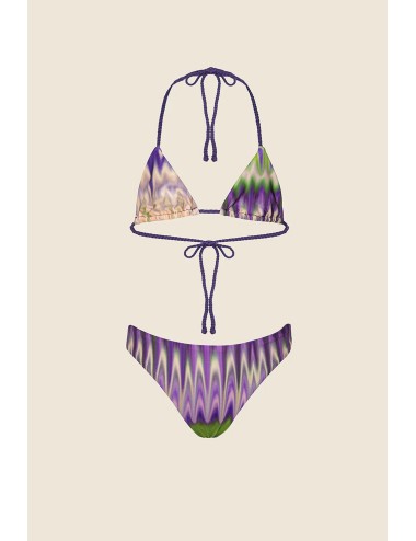Bikini triangolo con slip fisso fantasia mj25-0300-x20