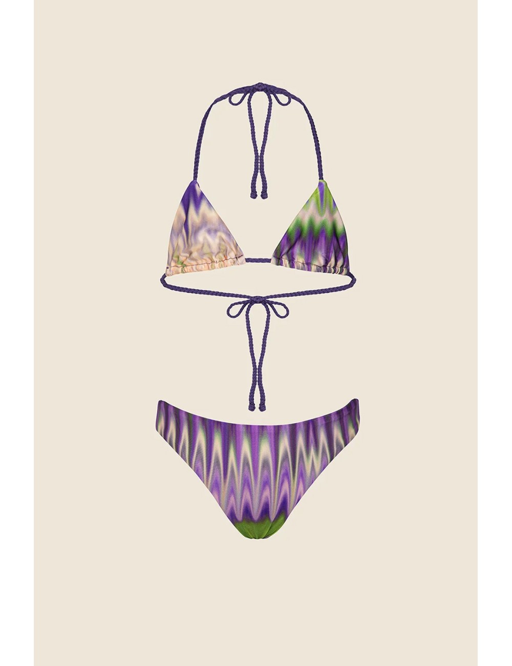 Bikini triangolo con slip fisso fantasia mj25-0300-x20