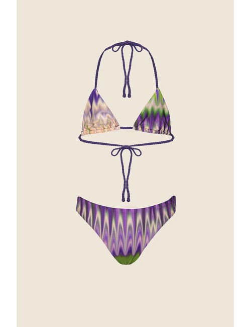 Bikini triangolo con slip fisso fantasia mj25-0300-x20