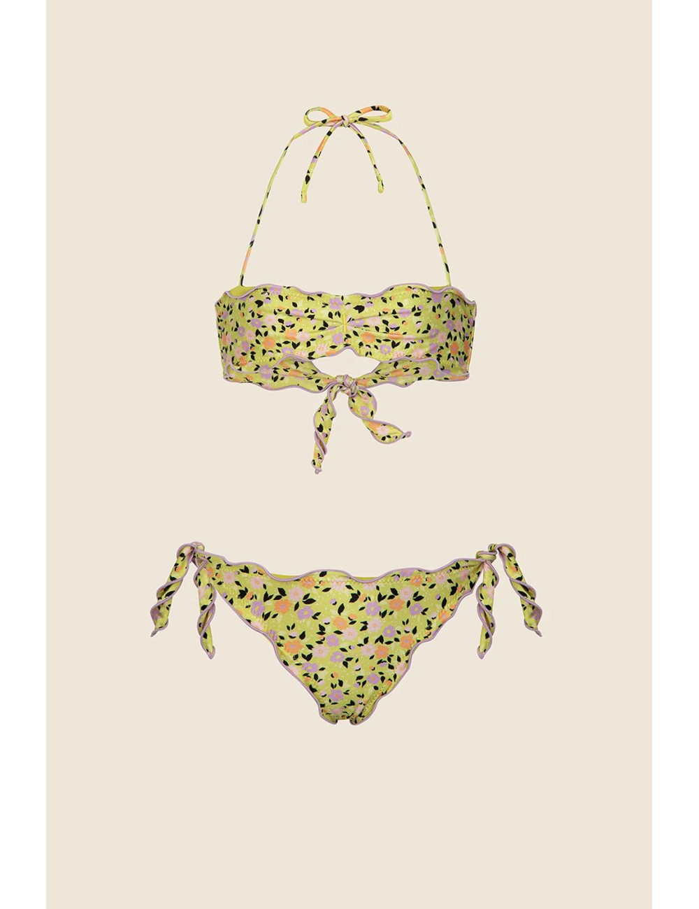 Bikini fascia con slip regolabile fantasia 1511-x09