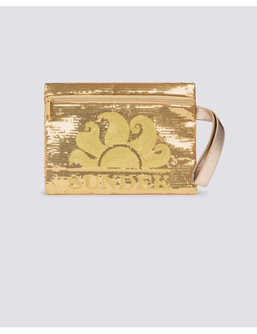 Cher - pochette con paillettes gold aw912abpa400 10101