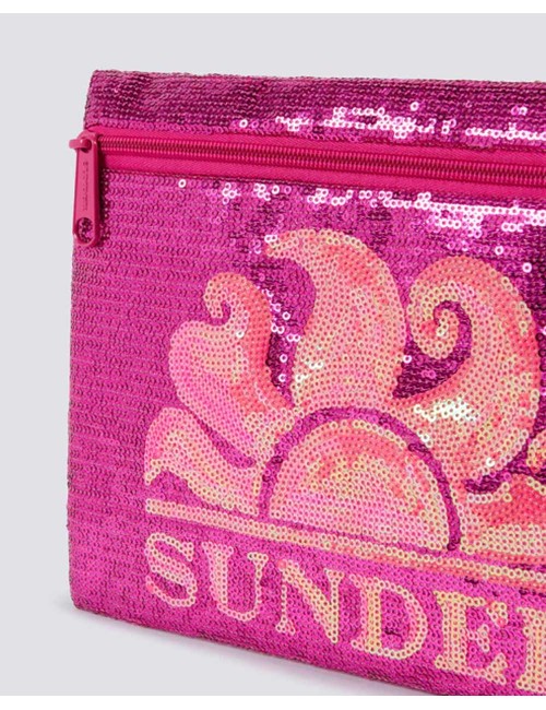 Cher - pochette con paillettes shocking pink aw912abpa400 86701