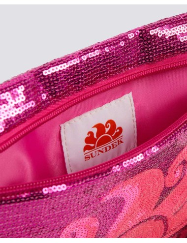 Cher - pochette con paillettes shocking pink aw912abpa400 86701