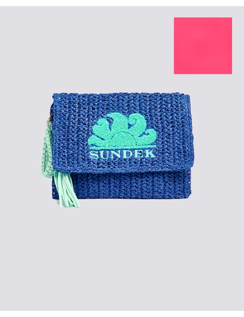 Gabi - pochette in paper straw aw022abpa100 a7000 pitaya