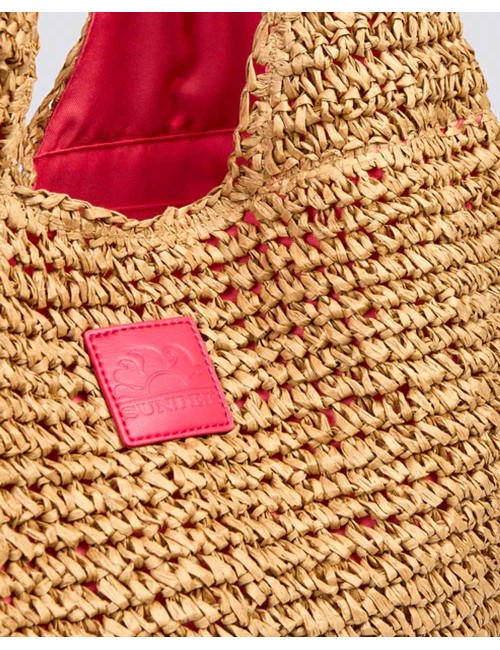 Borsa in paglia intrecciata aw714abpa100 a7001 pitaya