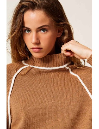 Twinset - luetto bic. camel/off white 252li3ncc 12725