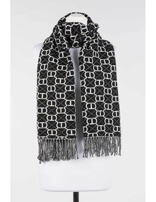 Twinset - stola bic. off white/nero 252li4bjj 02722