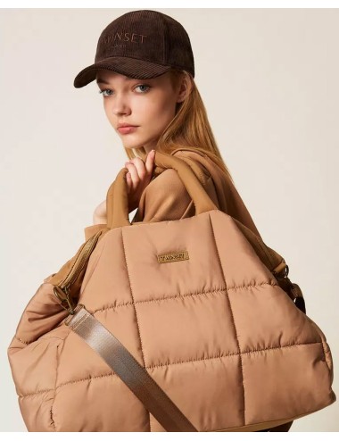 Twinset - borsone trapuntato con tracolla 252li7abb 00044 camel