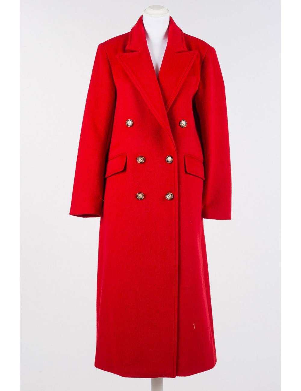 Twinset - cappotto lungo doppiopetto in panno 252li2bbb 12532 red carpet