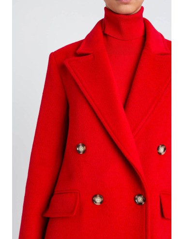 Twinset - cappotto lungo doppiopetto in panno 252li2bbb 12532 red carpet