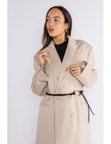 Lokita - cappotto lungo over doppiopetto 1194 lok07892 avorio