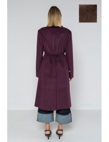 Lokita - cappotto lungo tessuto diagonale  bicolor 1194 lok07893 beige