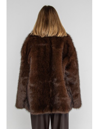 Lokita - ecopelliccia over con rever 1211 lok8312 moro