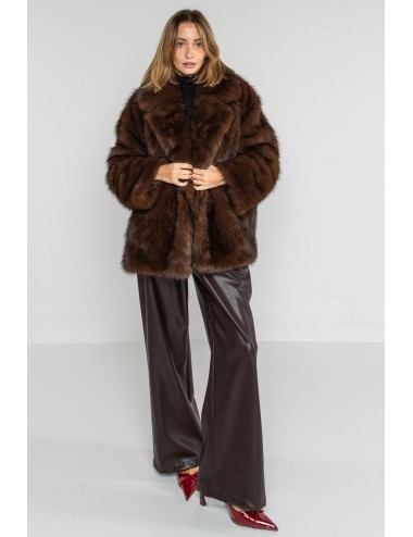 Lokita - ecopelliccia over con rever 1211 lok8312 moro