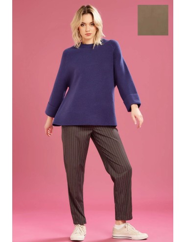 Fresh flower - girocollo maglia chiusa ff651 tortora