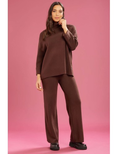 Fresh flower - dolcevita maglia chiusa ff652 cioccolato