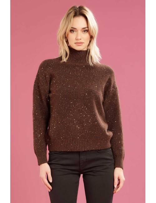 Fresh flower - vulcano rombi micropaillette ff695 cioccolato