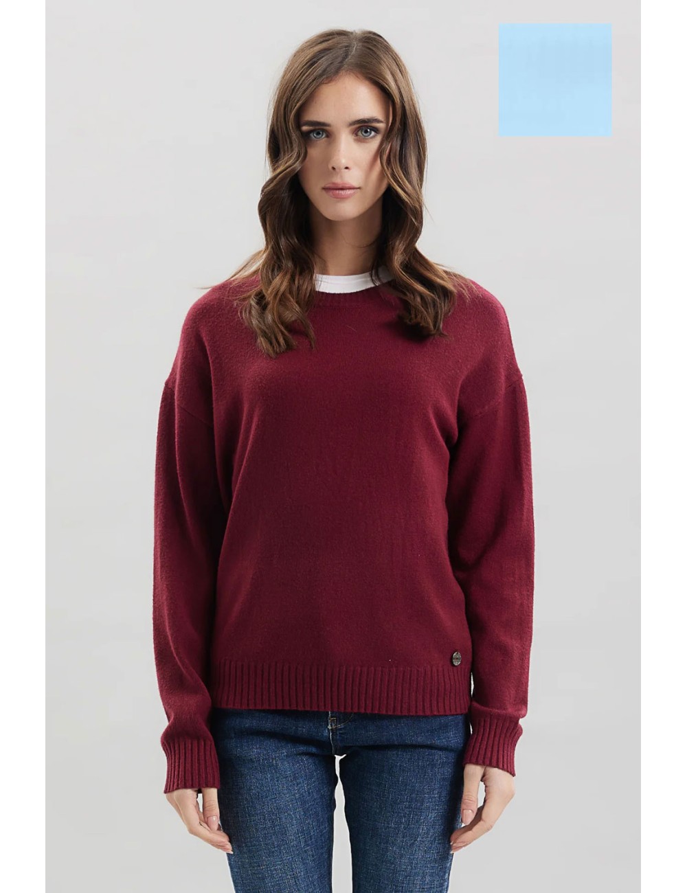 Take two - girocollo viscosa dt00314 celeste