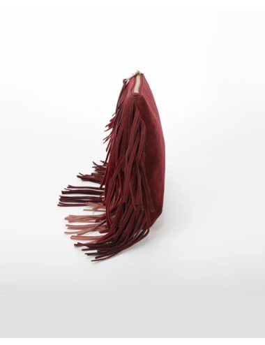 Mimi muà - borsa a busta con frange m8-h201316 mosto