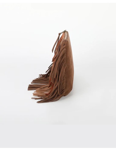 Mimi muà - borsa a busta con frange m8-h201316 cuoio