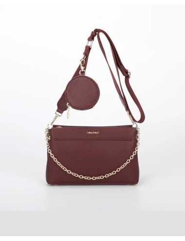 Mimi muà - borsa a tracolla condettaglio appeso m8-j201260 burgundy