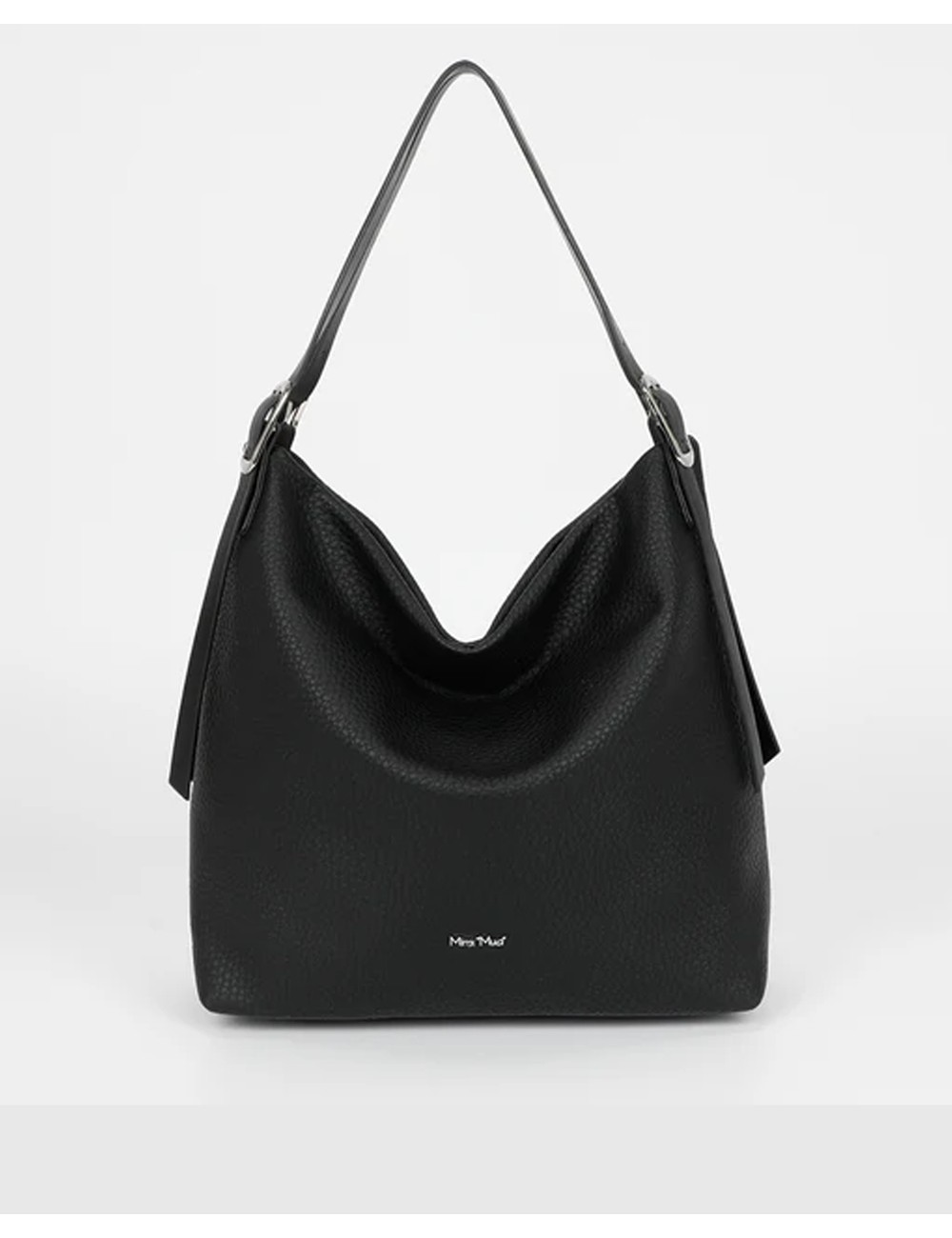 Mimi muà - borsa a sacca con doppio manico e cinturino m8-j201251 nero