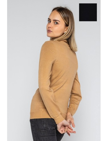 Lokita - dolcevita basic in maglia di viscosa 0090 lok56830 nero