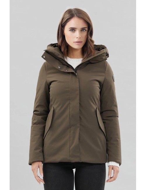 Take two - giubbino corto in softshell dt00806 verde militare