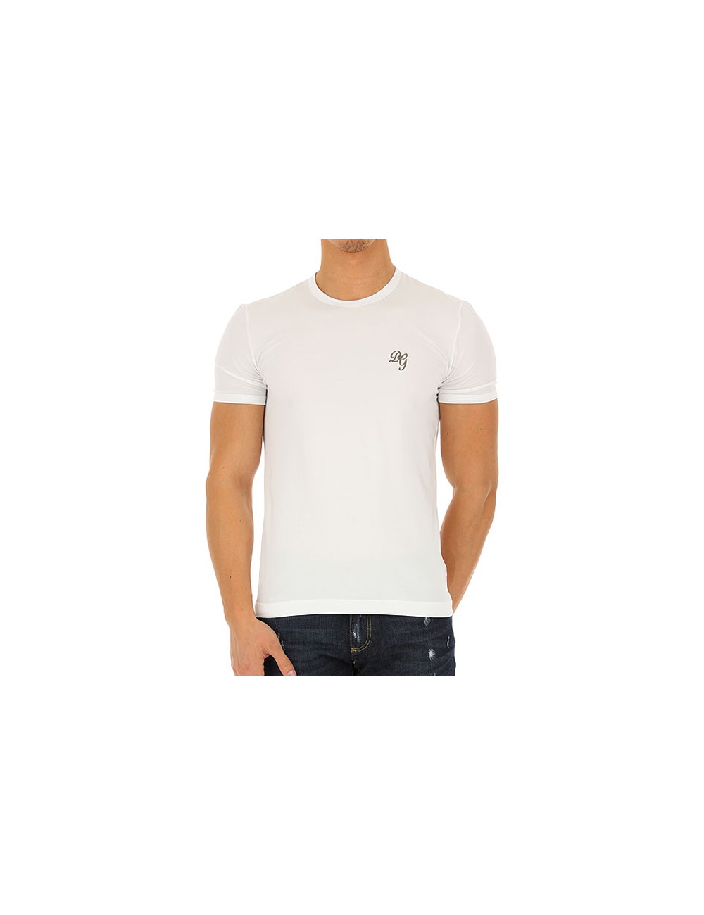 T-shirt girocollo jersey cotone bielastico n8d15j fugiaw