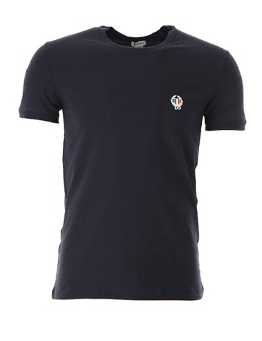 T-shirt girocollo jersey cotone bielastico n8a03j o0020 blu