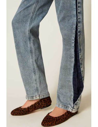 Twinset - pantalone bic.light denim/dark 252li2hbb 12680