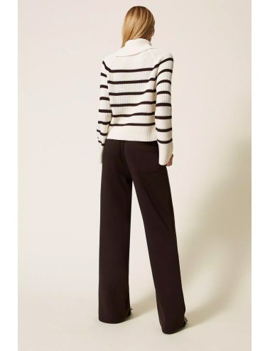 Twinset - pantalone black chocolate 252li2lcc 11054