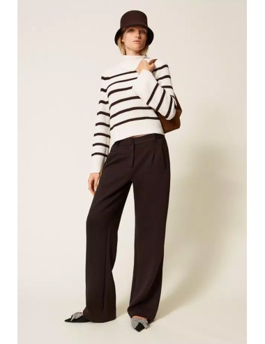 Twinset - pantalone black chocolate 252li2lcc 11054