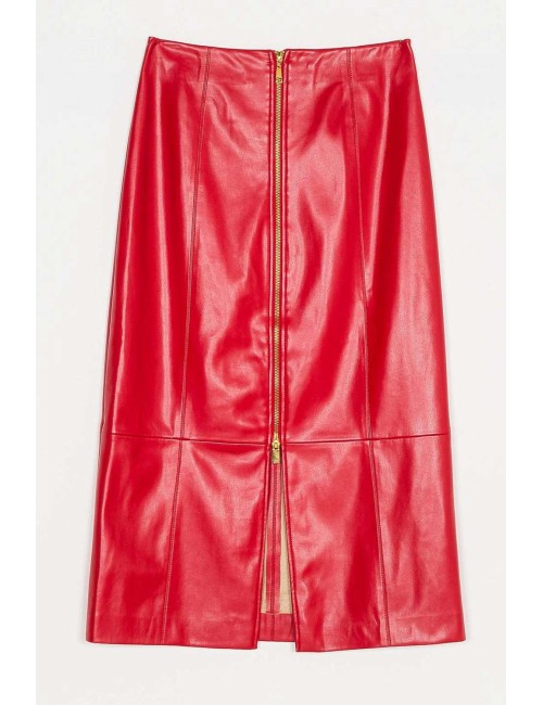 Twinset - gonna lunga effetto pelle 252li2ecc 12532 red carpet