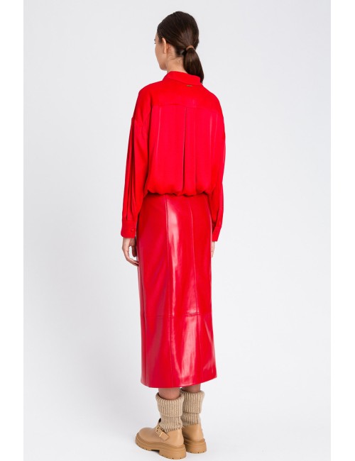 Twinset - gonna lunga effetto pelle 252li2ecc 12532 red carpet