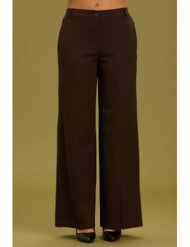 Take two - pantalone palazzo con elastico dt01166 moro