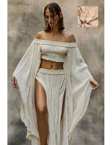 Christianzen - top in lurex maniche lunghe esmeralda powder +++