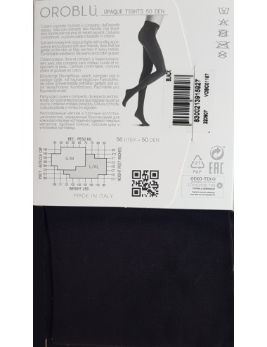 Collant coprente all colors 50 vobc01187 black