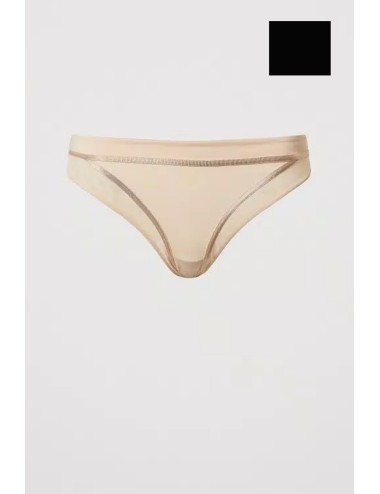 Slip brasiliana in tulle 251ll6b77 00006 nero