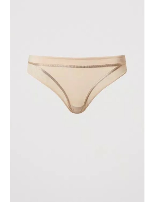 Slip brasiliana in tulle 251ll6b77 11044 beige