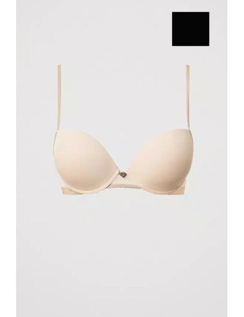 Reggiseno push-up con tulle 251ll6b44 00006 nero