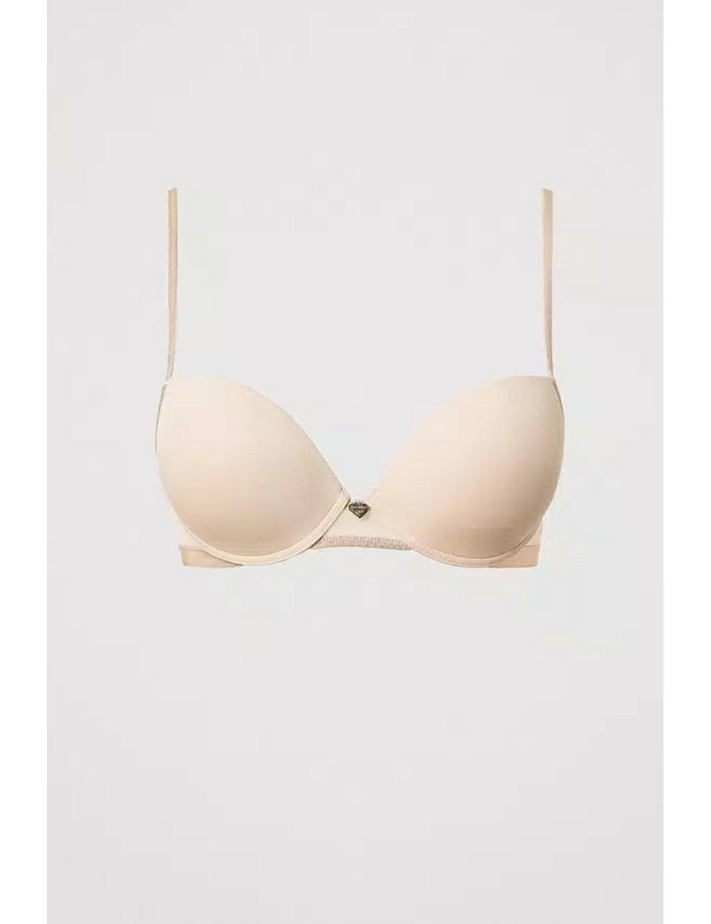 Reggiseno push-up con tulle 251ll6b44 11044 beige