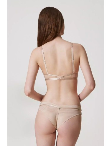 Reggiseno push-up con tulle 251ll6b44 11044 beige