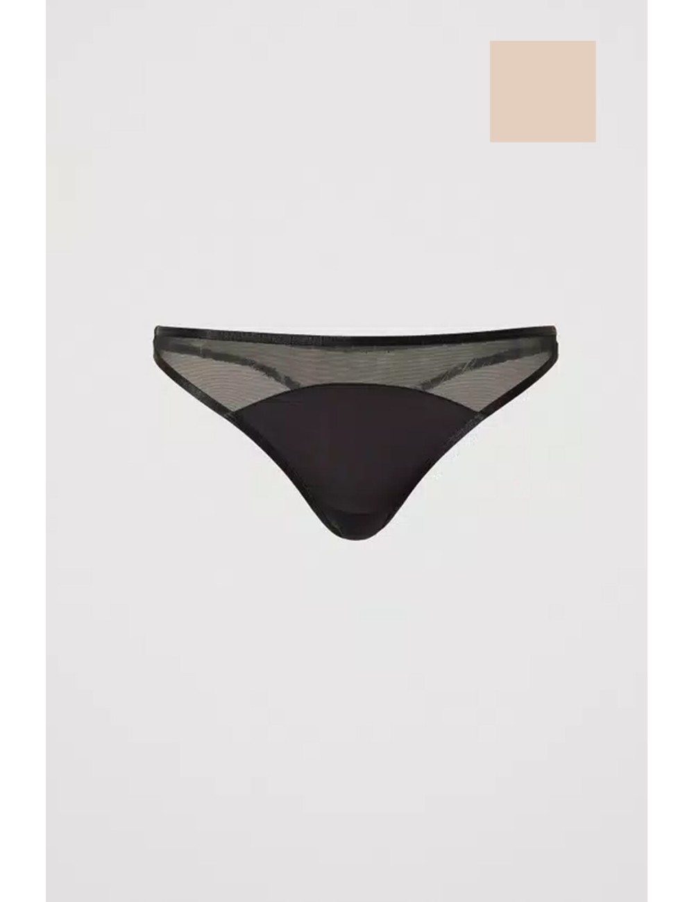 Slip perizoma con tulle 251ll6b88 11044 beige