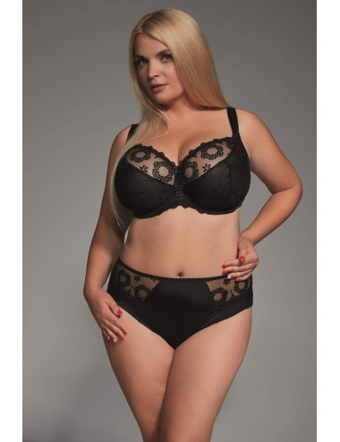 Kris line - reggiseno soft coppe grandi con ferretto fortuna brasoft nero