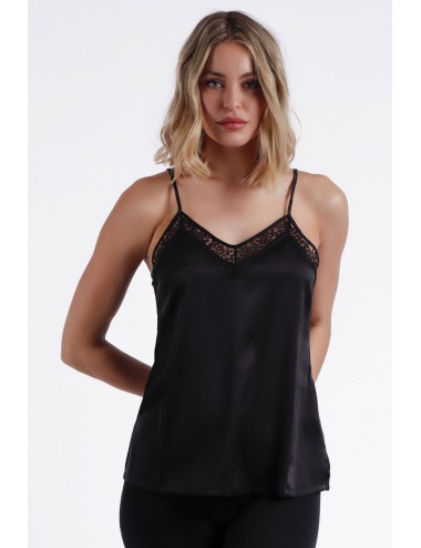 Admas - camicetta in pizzo escote 43491 nero